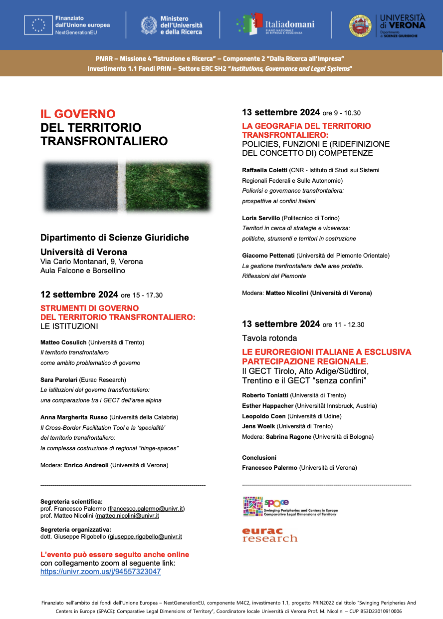 Il governo del territorio transfrontaliero